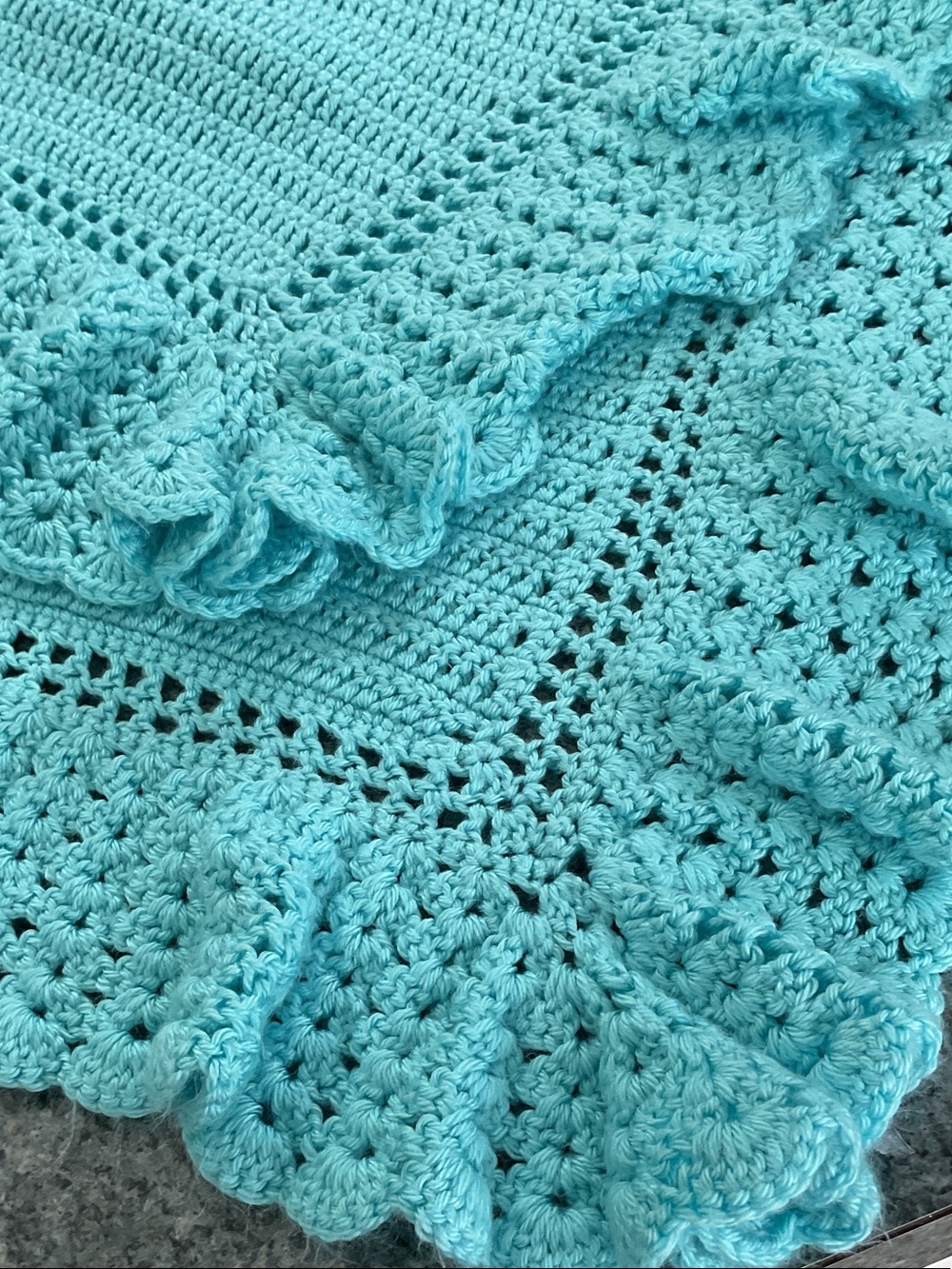 Baby blanket/afghan handmade.